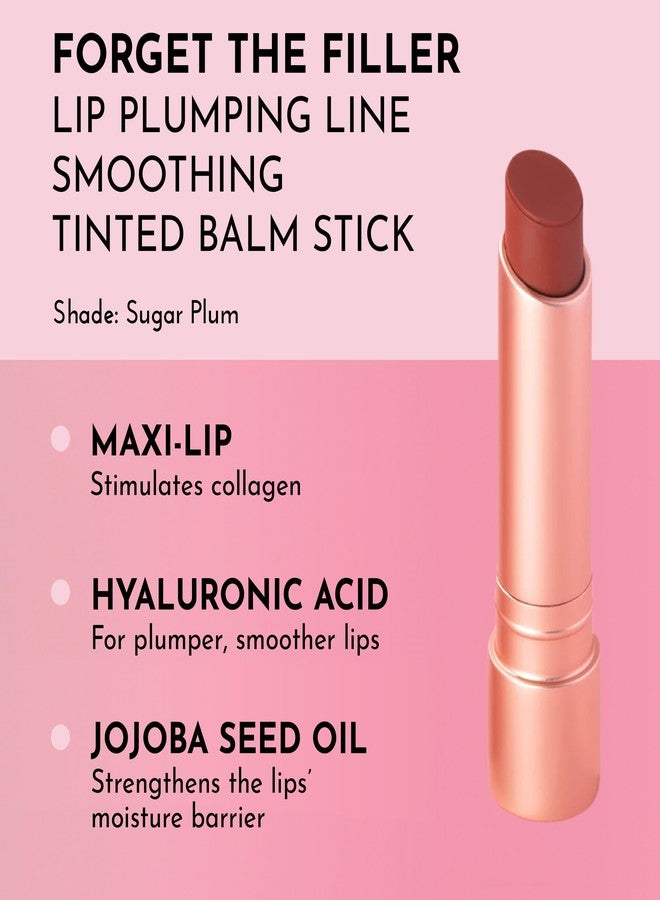LAWLESS Women's Forget the Filler Lip Plumping Line Smoothing Tinted Balm, Sugarplum, Pink, 0.09 Ounce - Image 2